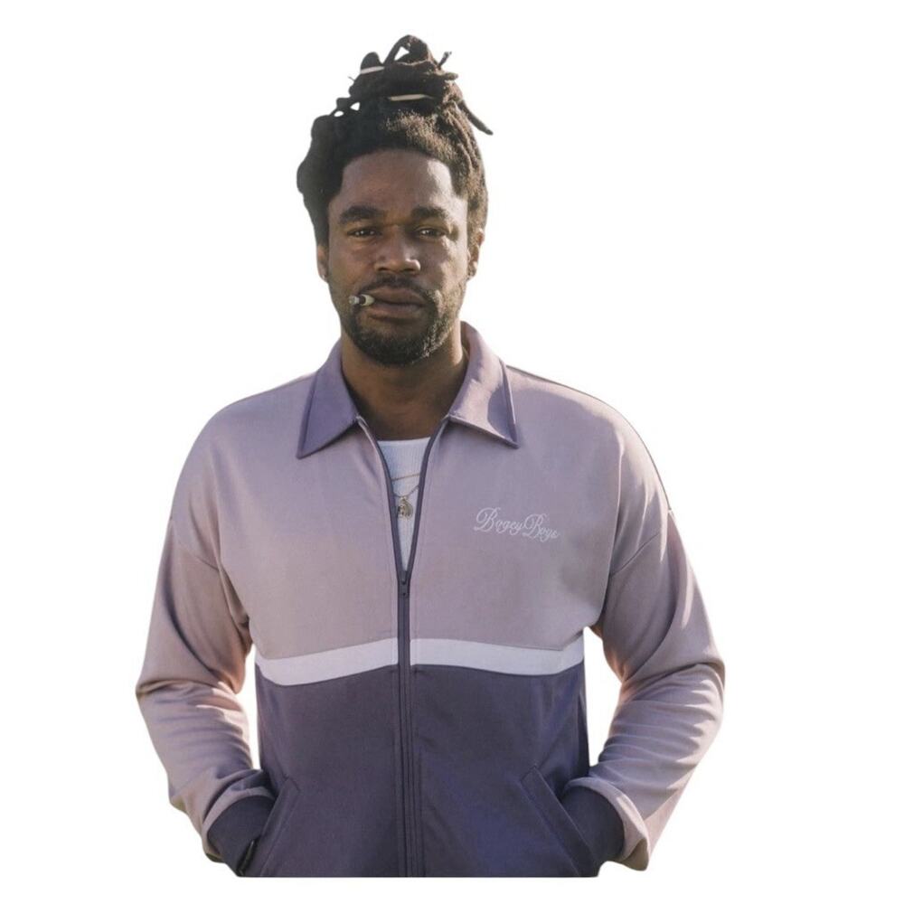 Bogey Boys Macklemore Tracksuit Jacket Purple Colorblock Golf Athleisure Medium